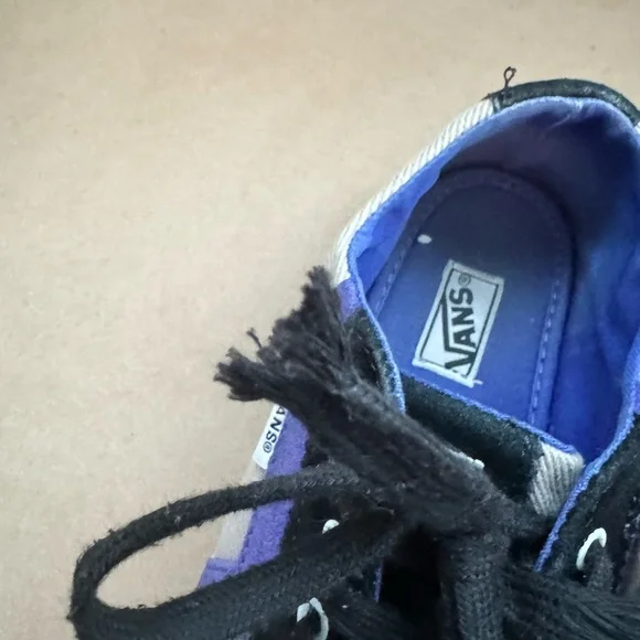 Vans Purple & Black & Tan Old Skool Frayed Laces Canvas Sneakers. Size 8 - Picture 11 of 11